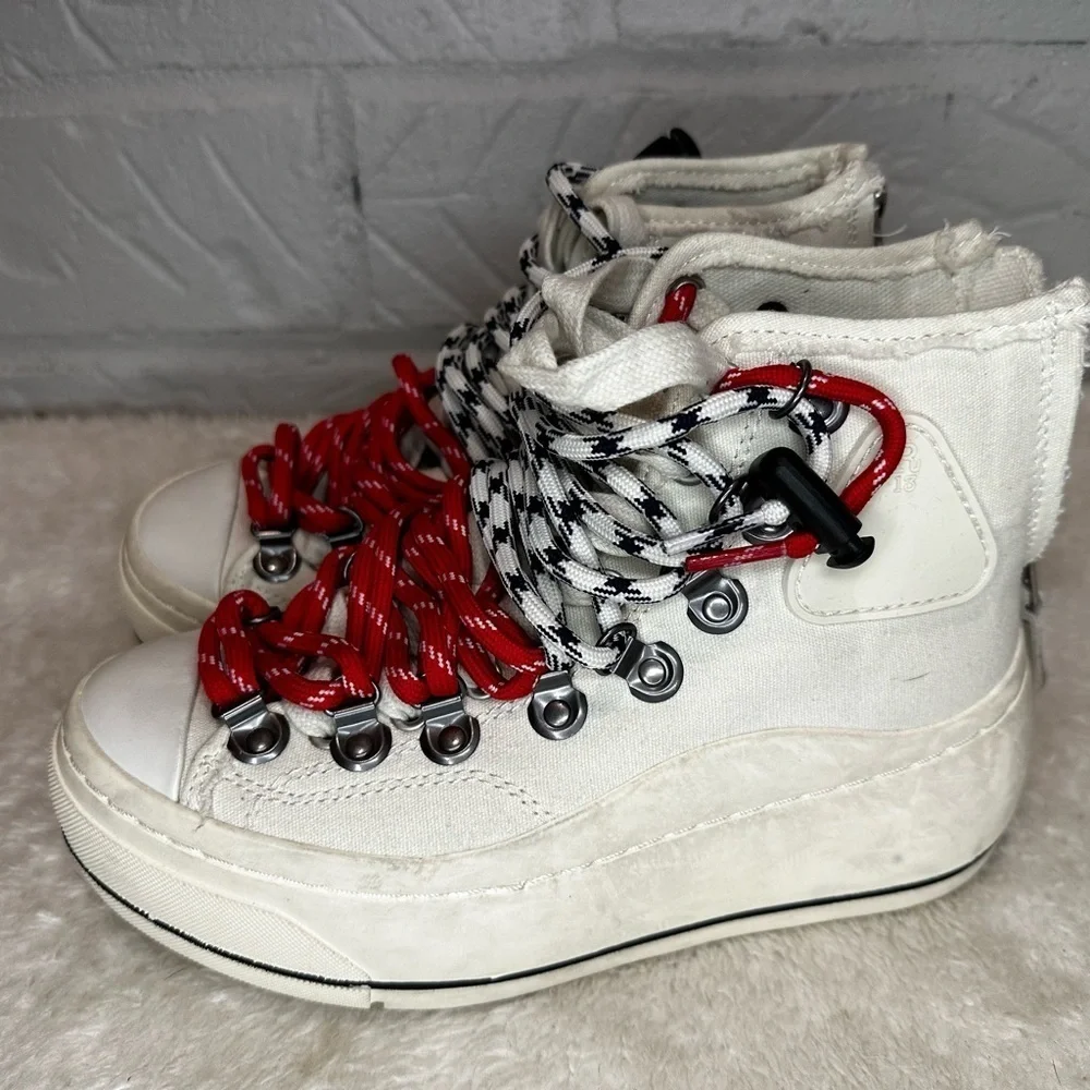 R13 Off-White Double Grommet Kurt Sneakers Size 36